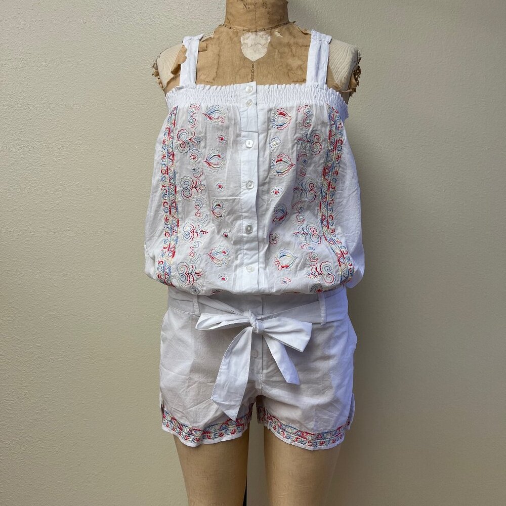 NWT Deadstock 2000s Embroidered Lightweight Onesie Jumpsuit Romper Medium